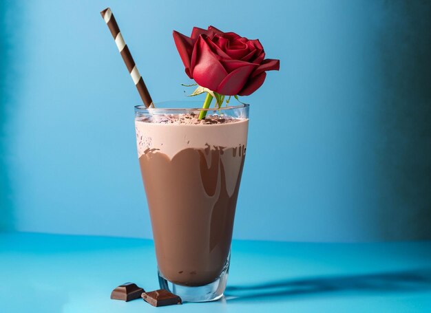 Chocolate milkshake glass