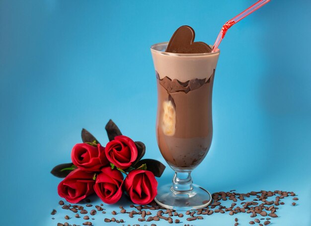 Chocolate milkshake glass