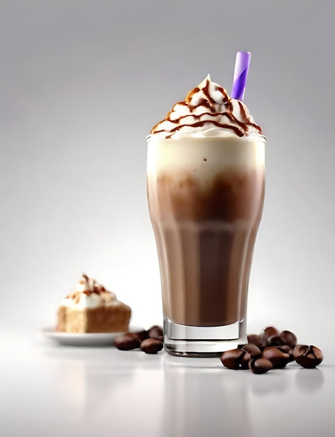 chocolate milkshake With Chocolate Background