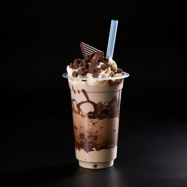 Photo chocolate milkshake