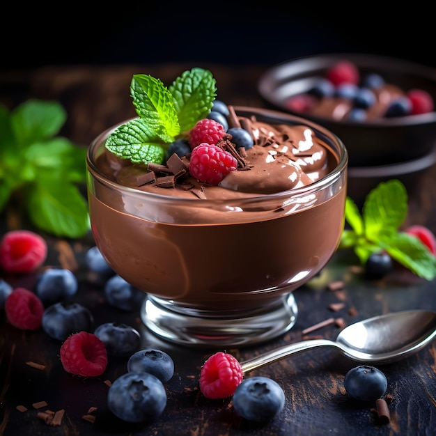 Chocolate Nutella pudding