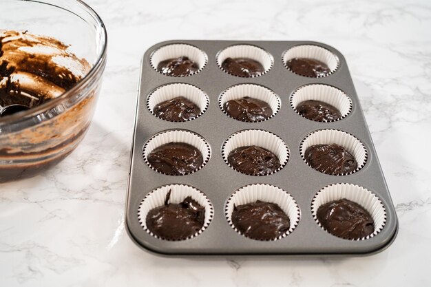 Chocolate peppermint cupcakes