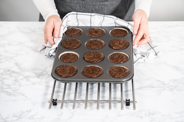 Chocolate peppermint cupcakes