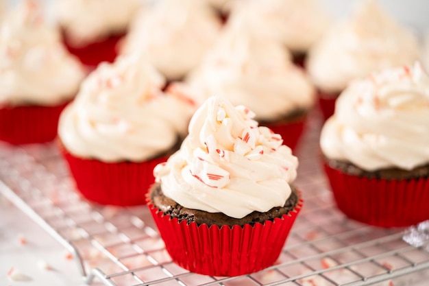 Chocolate peppermint cupcakes