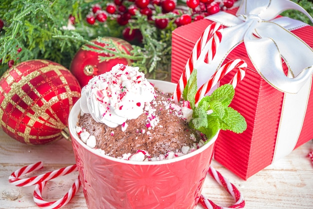 Chocolate peppermint mugcake