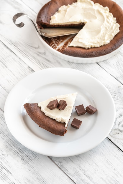 Chocolate pie with mascarpone