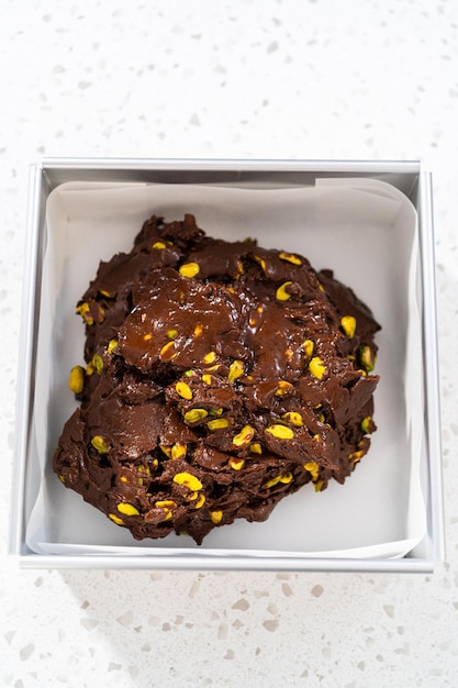 Chocolate pistachio fudge