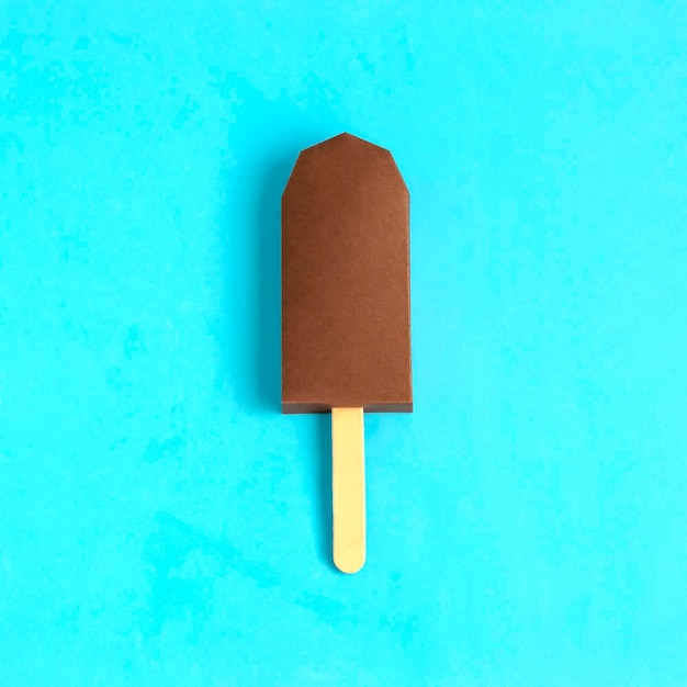 Chocolate popsicle made of paper