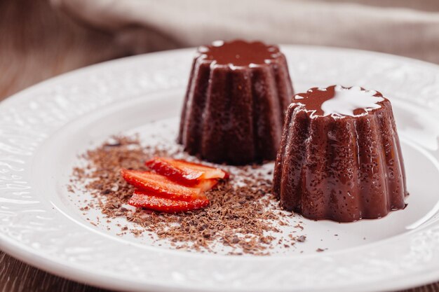 Photo chocolate pudding