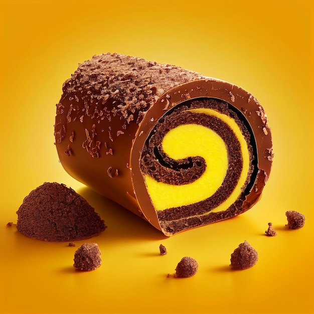 Foto rotolo di cioccolato