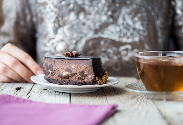 Chocolate slice cheesecake