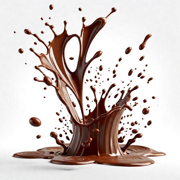 Chocolate splash-achtergrond gegenereerd Ai