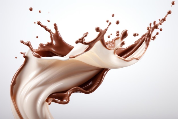 Chocolate Splash in the Air Generative AI