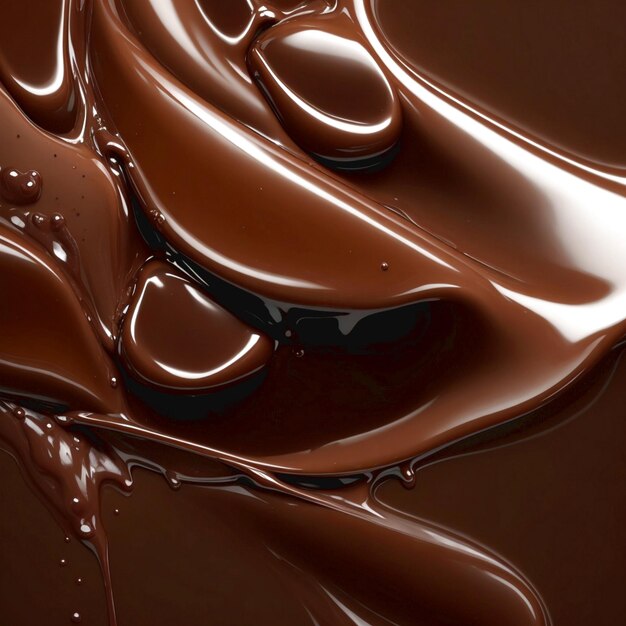 Фото Фоновый шоколадный брызг, созданный ai