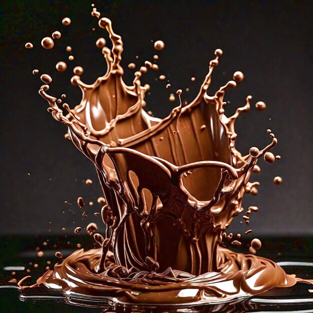 Chocolate splash background generated ai