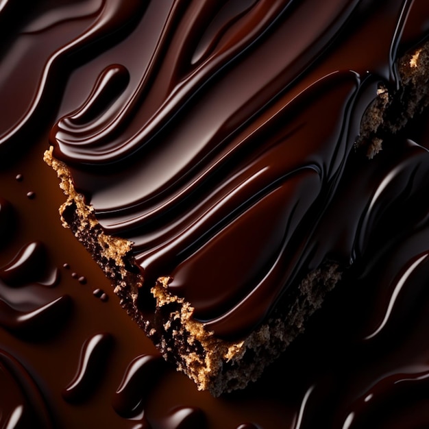 초콜릿 스플래시 (chocolate splash) - 3D 흑색 또는 우유 모양의 초콜릿 돈트 (chocolaty fondant) 의 현실적인 일러스트레이션.