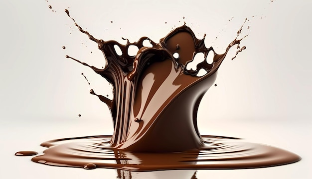 A chocolate splash is shown in this image.