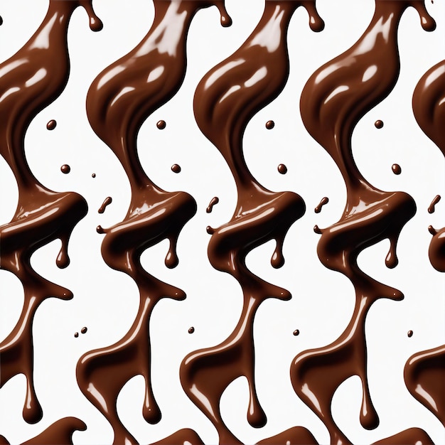 Chocolate splash isolated on light background