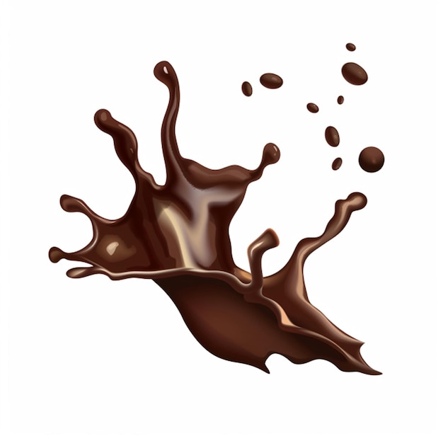 Foto chocolate splash isolato su sfondo bianco