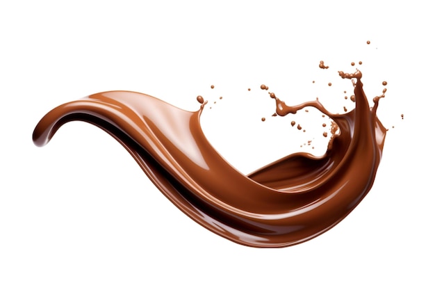 Chocolate splash isolated on a white background