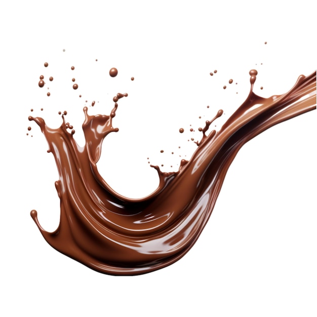 Chocolate splash isolated on a white background