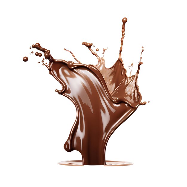 Photo chocolate splash isolated on white background