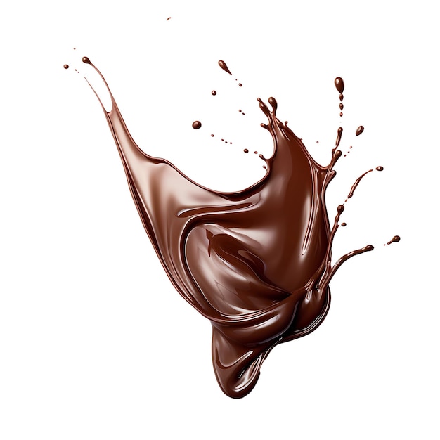 Photo chocolate splash isolated on white background