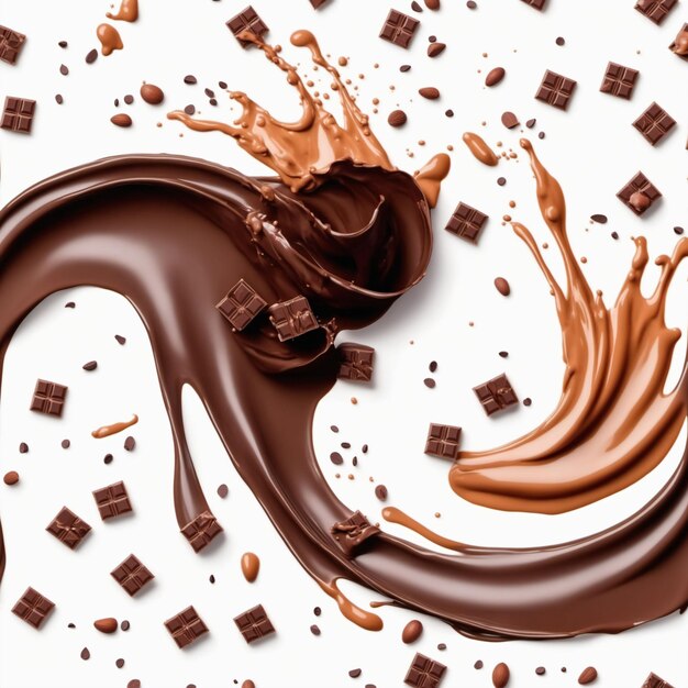 chocolate splash render Generated with AI