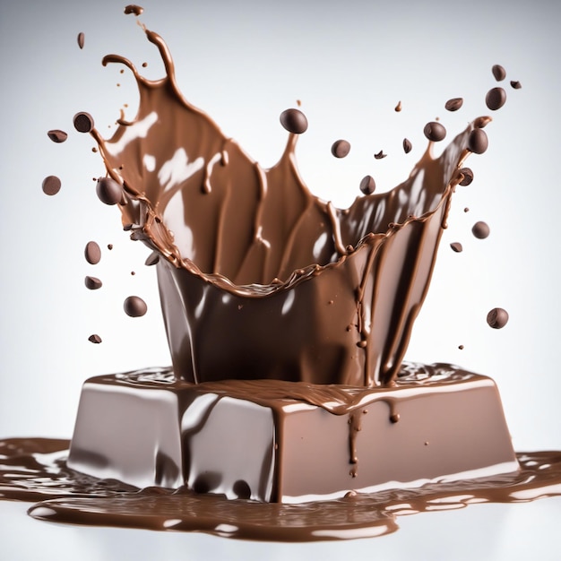 Chocolate splash render Generated with AI