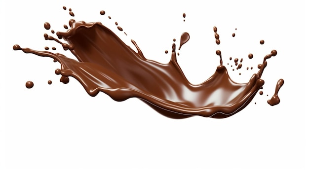 chocolate splash on a white background