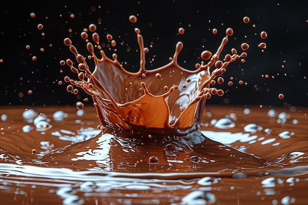 a chocolate splash