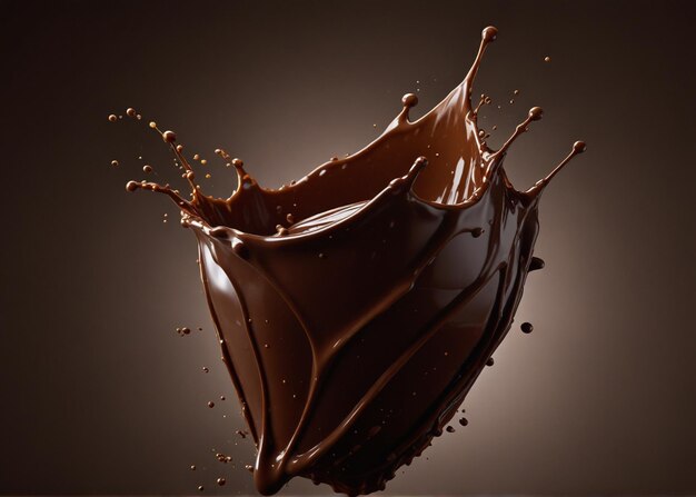 Chocolate Splashing World Chocolate Day images banner design Generative ai