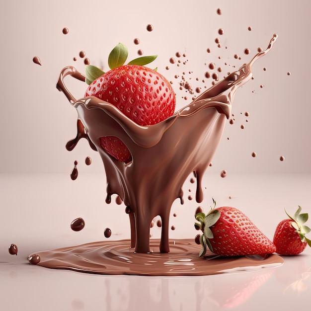 a chocolate strawbarry splash