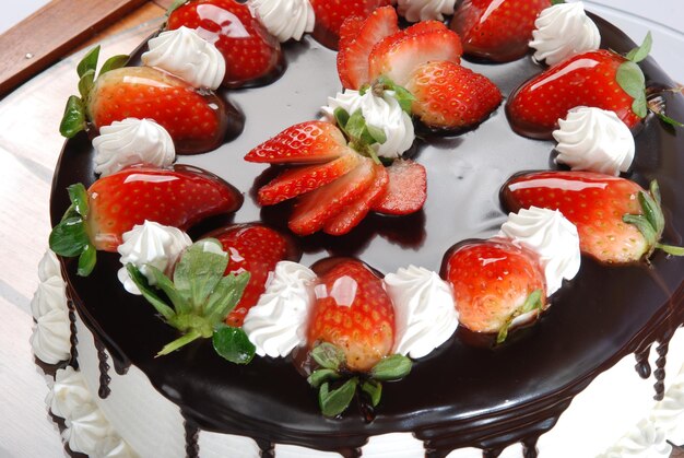 chocolate and strawberry cake