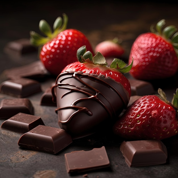 chocolate and strawberry