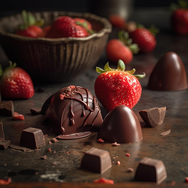 chocolate and strawberry