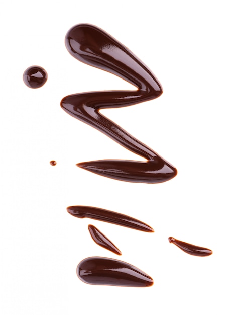 Chocolate syrup drizzle isolated