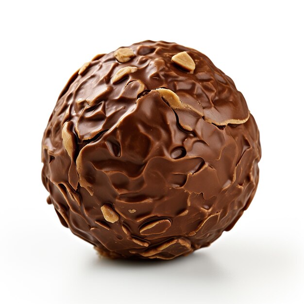 Photo chocolate truffle on white background