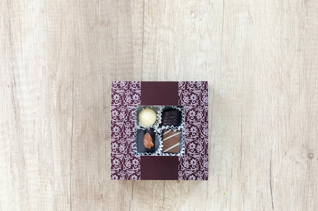 Photo chocolate truffles box