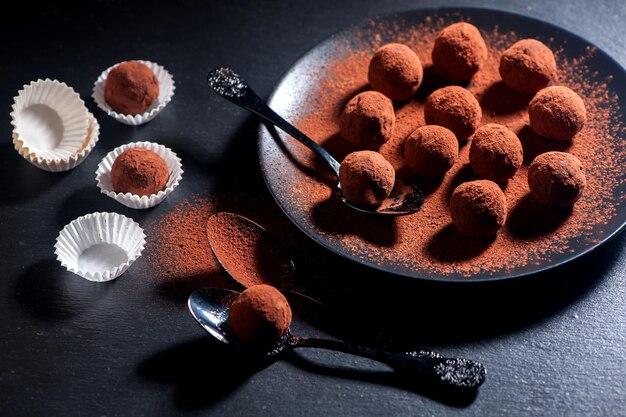 Chocolate truffles handmade