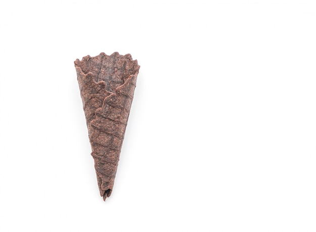 Photo chocolate wafer cone