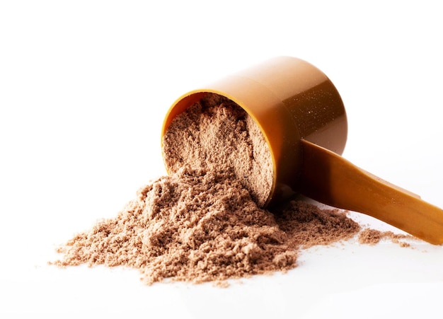 Chocolate whey powder isolated