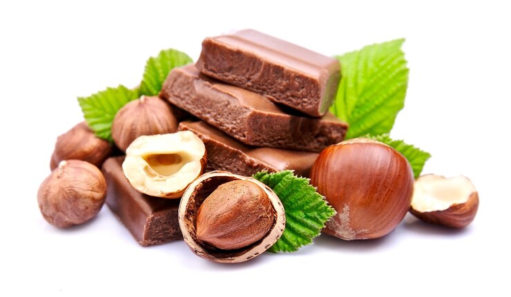 Chocolate with hazelnuts