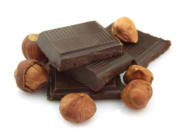 Photo chocolate with nuts