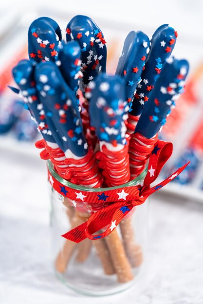 Chocolatecovered pretzel rods