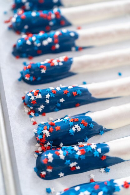 Chocolatecovered pretzel rods