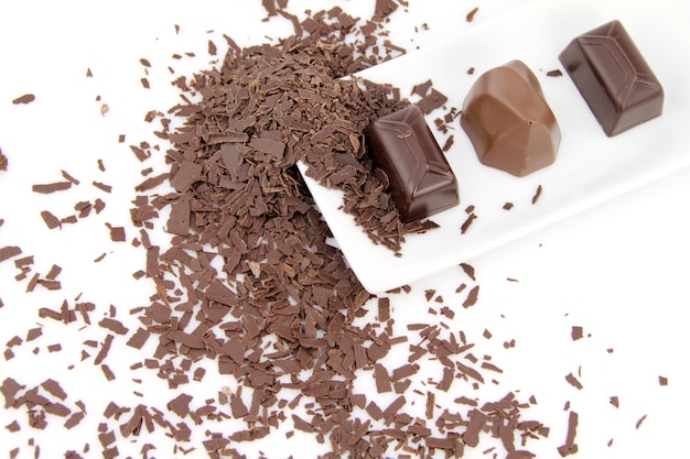 チョコレートとチョコレートのすりおろし