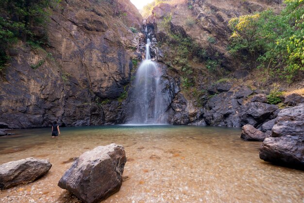 Chok kra-din waterfall in thong pha phum district kanchanaburi thailand