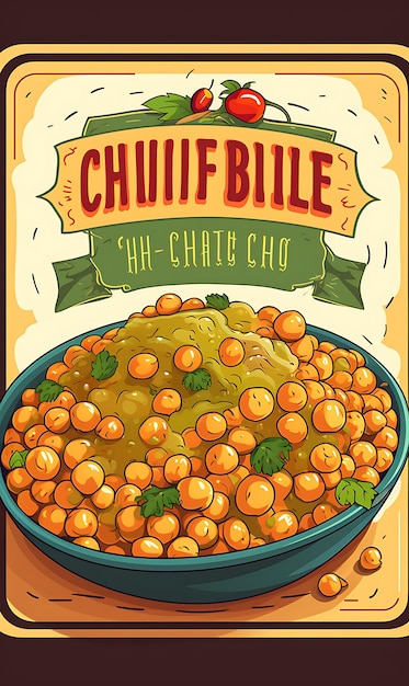 Chole Bhature Dish Poster With Chickpeas and Pickles Warm an Indian Celebrations Lifestyle Cuisine