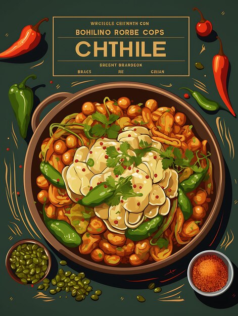 Chole Bhature Dish With Pickled Onions and Green Chilies Vib India Culinary Culture Layout Website